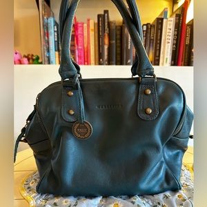 Wanderers Deep Teal real leather multi compartment handbag with crossbody strap